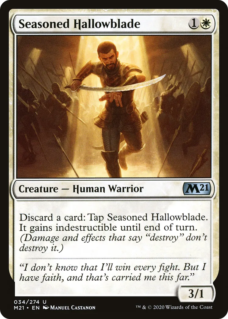Seasoned Hallowblade — Core Set 2021 — Magic: The Gathering