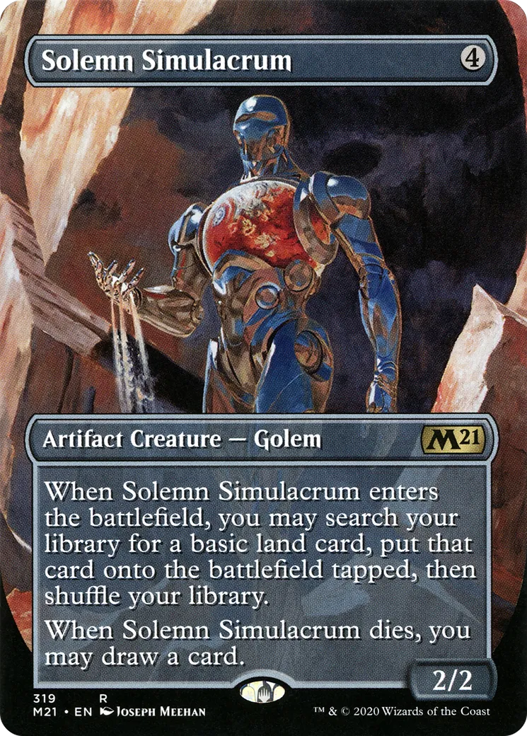 Solemn Simulacrum from Core Set 2021 - Magic: The Gathering