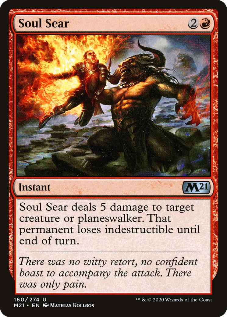 Soul Sear from Core Set 2021 - Magic: The Gathering