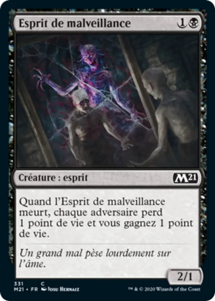 Esprit de malveillance — Core Set 2021 — Magic: The Gathering