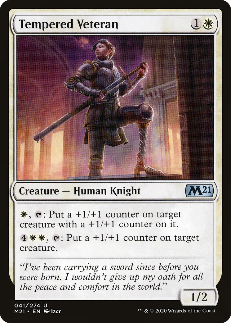 Tempered Veteran — Core Set 2021 — Magic: The Gathering