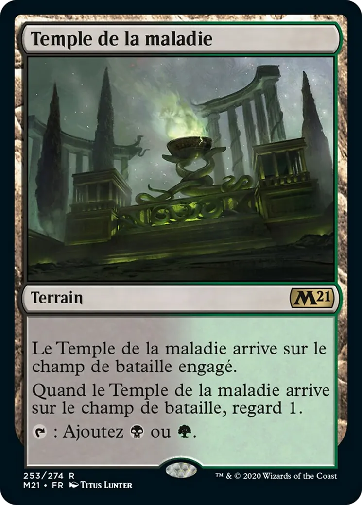 Temple de la maladie — Core Set 2021 — Magic: The Gathering