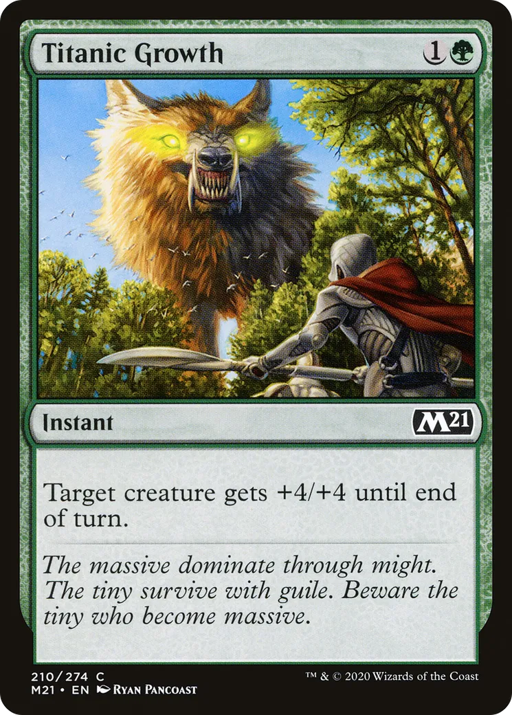 Titanic Growth — Core Set 2021 — Magic: The Gathering