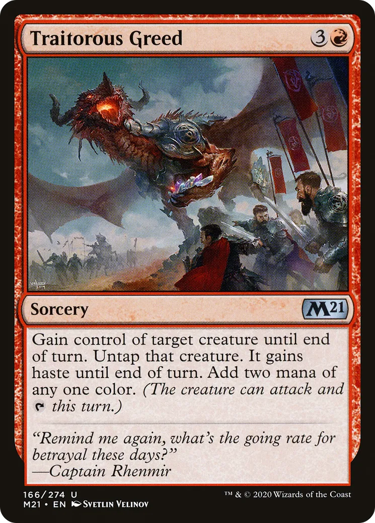 Traitorous Greed — Core Set 2021 — Magic: The Gathering