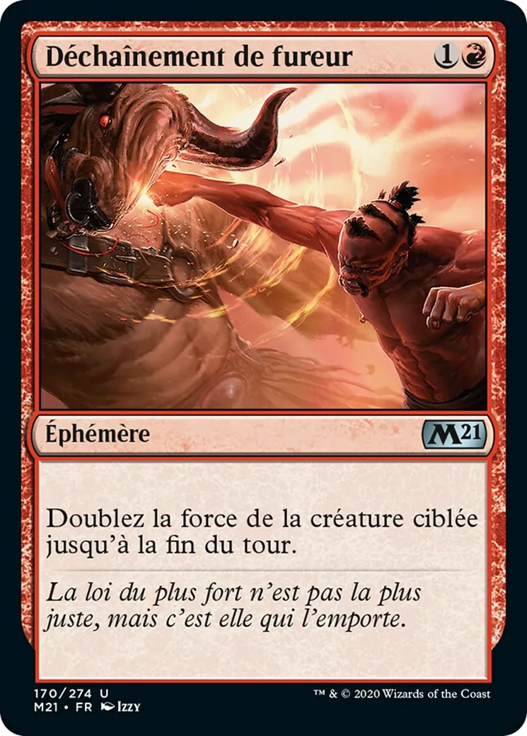 Déchaînement de fureur — Core Set 2021 — Magic: The Gathering