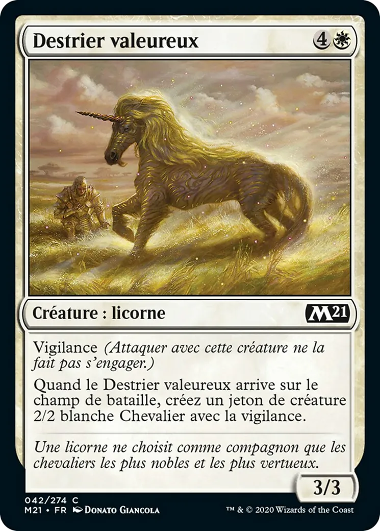 Destrier valeureux — Core Set 2021 — Magic: The Gathering