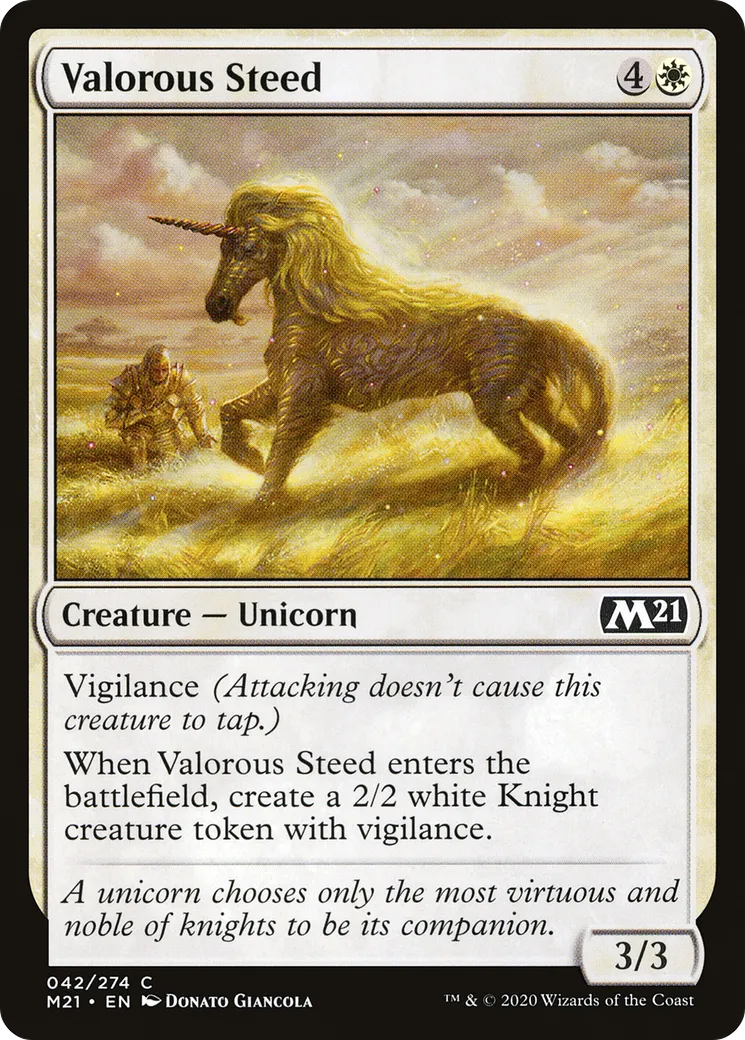 Valorous Steed — Core Set 2021 — Magic: The Gathering
