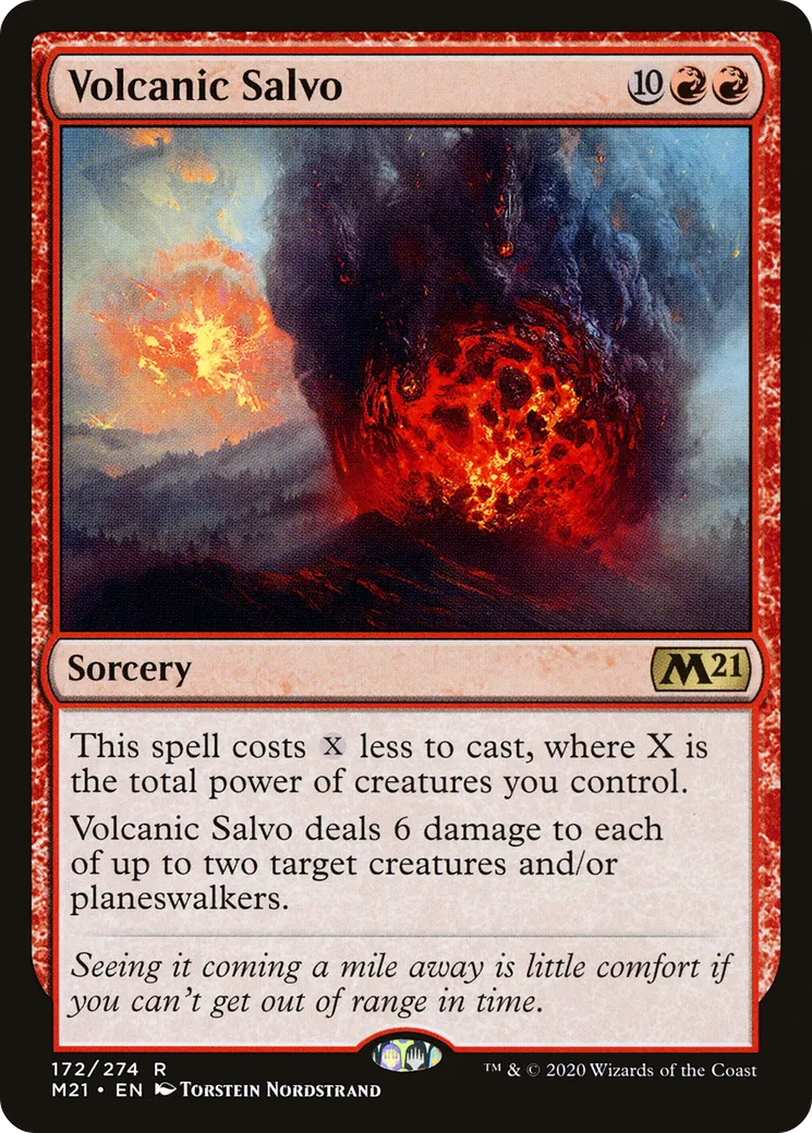 Volcanic Salvo from Core Set 2021 - Magic: The Gathering