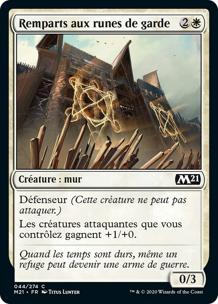 Remparts aux runes de garde — Core Set 2021 — Magic: The Gathering