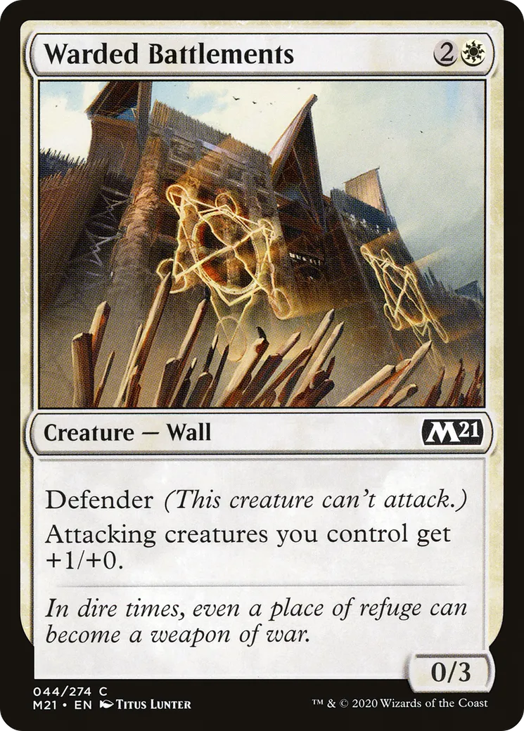Warded Battlements from Core Set 2021 - Magic: The Gathering