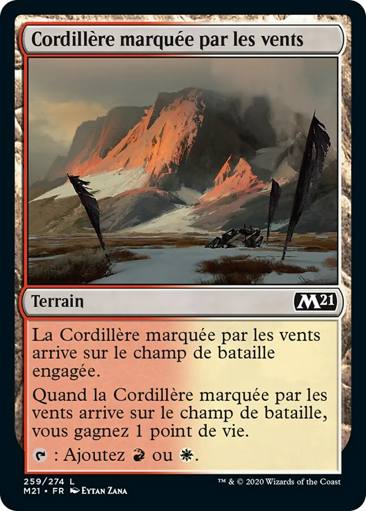 Cordillère marquée par les vents — Core Set 2021 — Magic: The Gathering