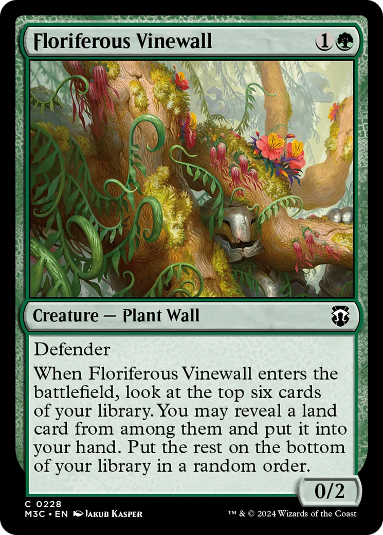 Mur de vignes florifères — Modern Horizons 3 Commander — Magic: The Gathering