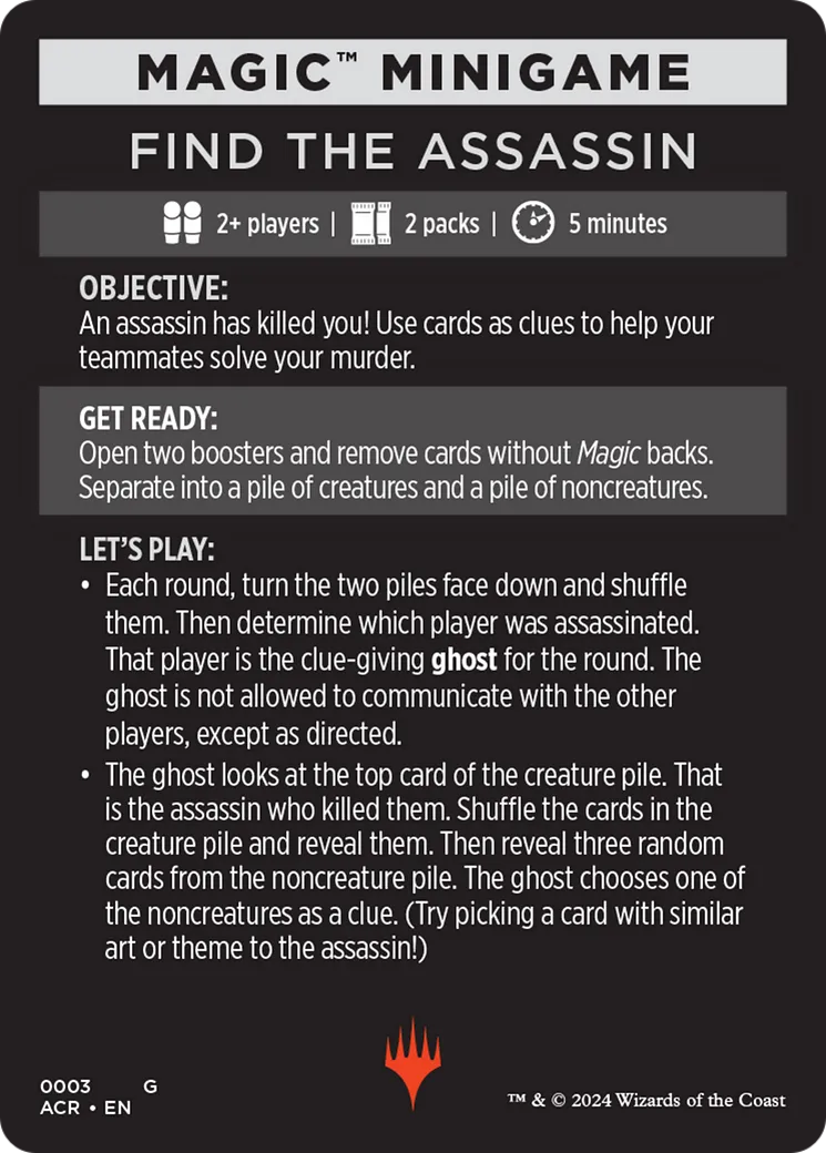 Find the Assassin // Find the Assassin (cont'd) — Assassin's Creed Minigames — Magic: The Gathering