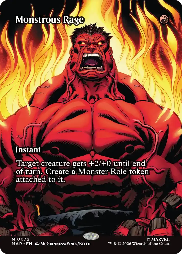 Monstrous Rage — Marvel Universe — Magic: The Gathering