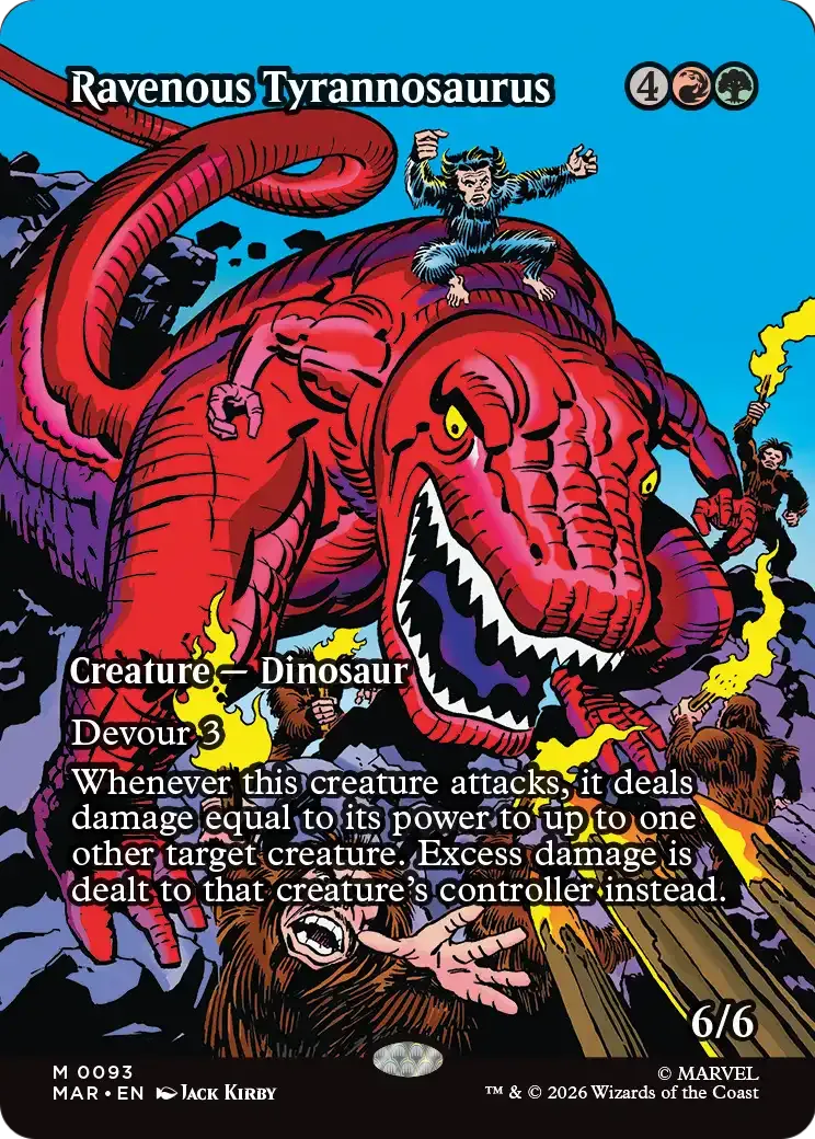 Ravenous Tyrannosaurus — Marvel Universe — Magic: The Gathering