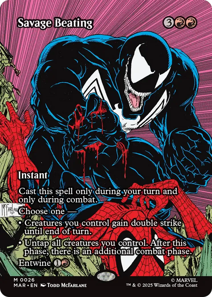 Savage Beating — Marvel Universe — Magic: The Gathering