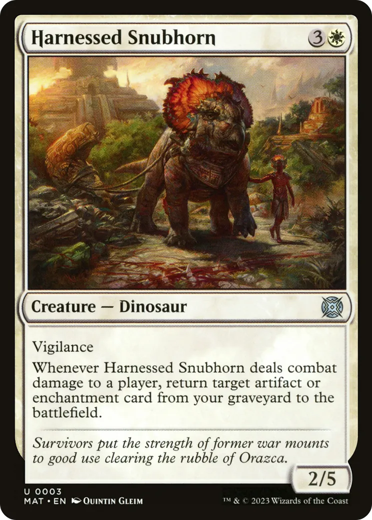 Harnessed Snubhorn — March of the Machine: The Aftermath — Magic: The Gathering