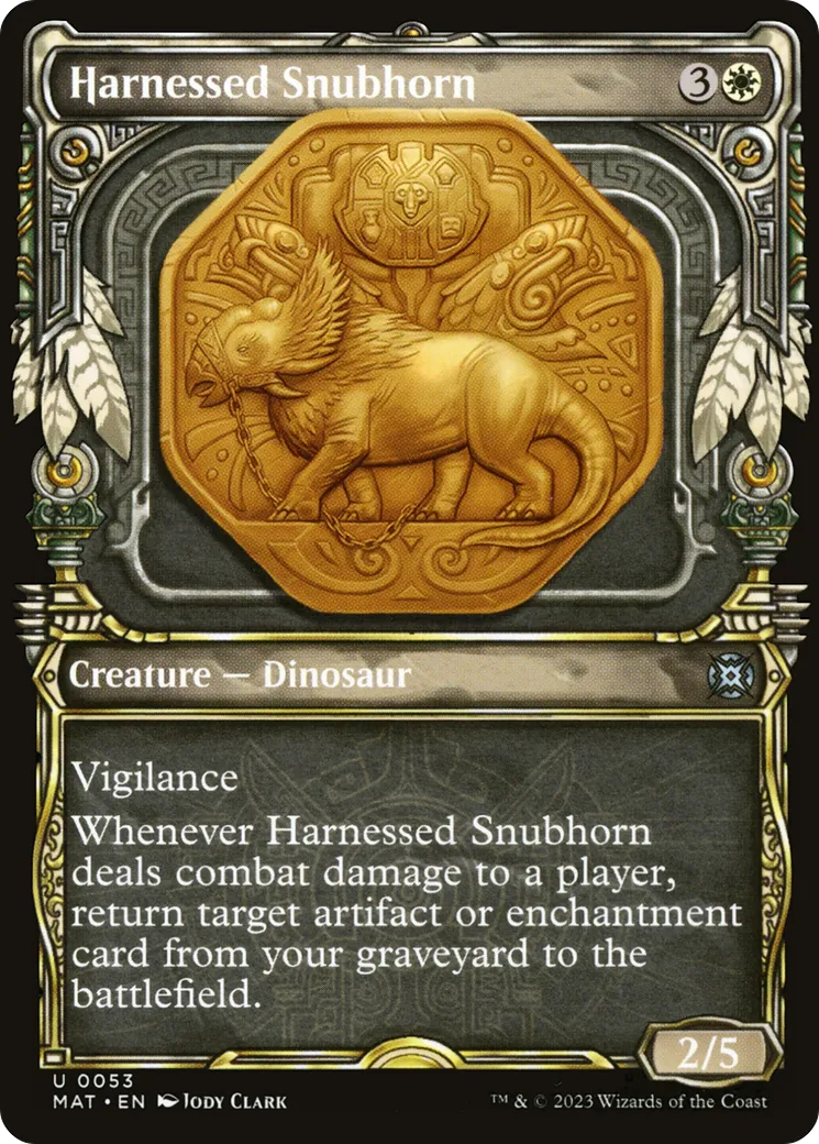 Retroussecorne harnaché — March of the Machine: The Aftermath — Magic: The Gathering