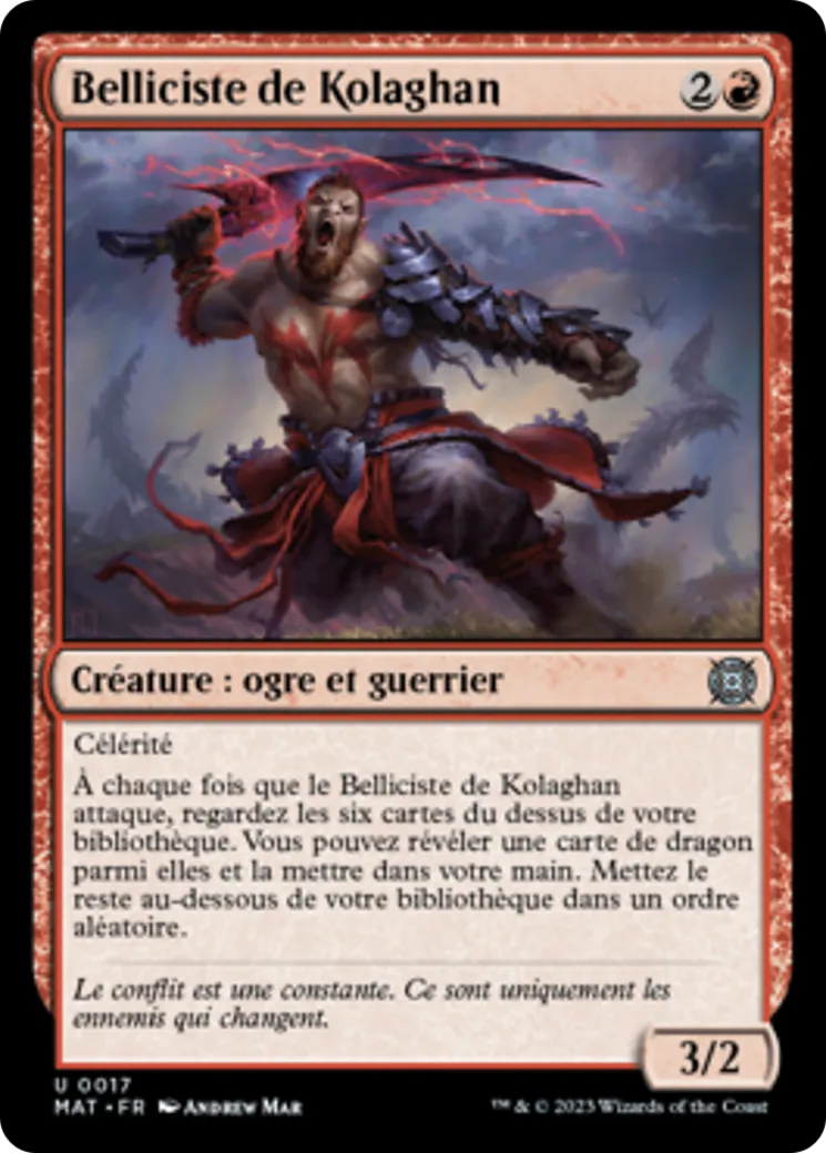 Belliciste de Kolaghan — March of the Machine: The Aftermath — Magic: The Gathering