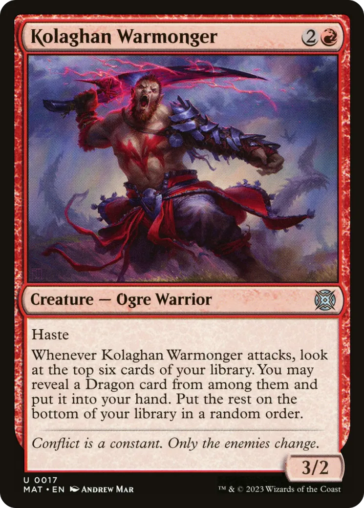 Belliciste de Kolaghan — March of the Machine: The Aftermath — Magic: The Gathering