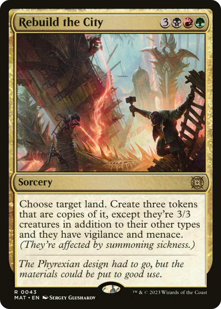 Reconstruire la cité — March of the Machine: The Aftermath — Magic: The Gathering