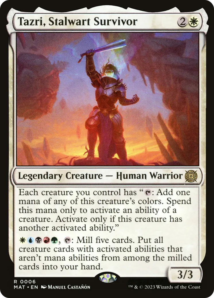 Tazri, Stalwart Survivor — March of the Machine: The Aftermath — Magic: The Gathering