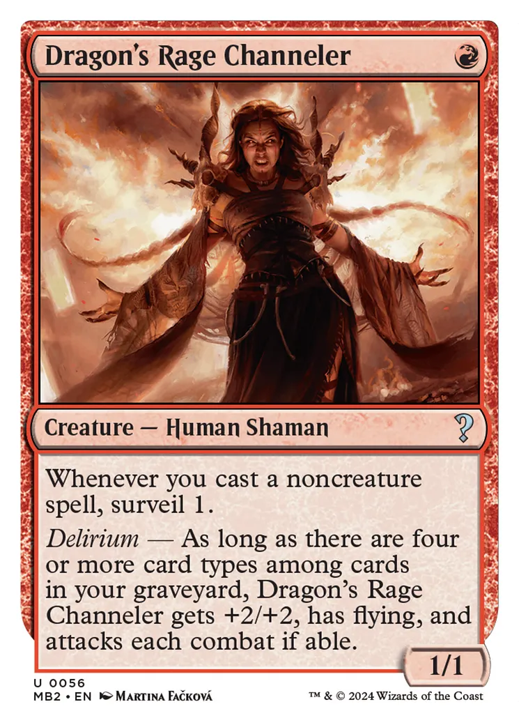 Dragon's Rage Channeler — Mystery Booster 2 — Magic: The Gathering