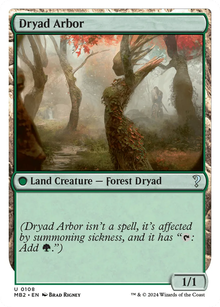 Dryad Arbor — Mystery Booster 2 — Magic: The Gathering