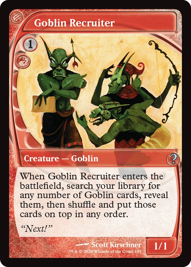 Recruteur gobelin — Mystery Booster 2 — Magic: The Gathering
