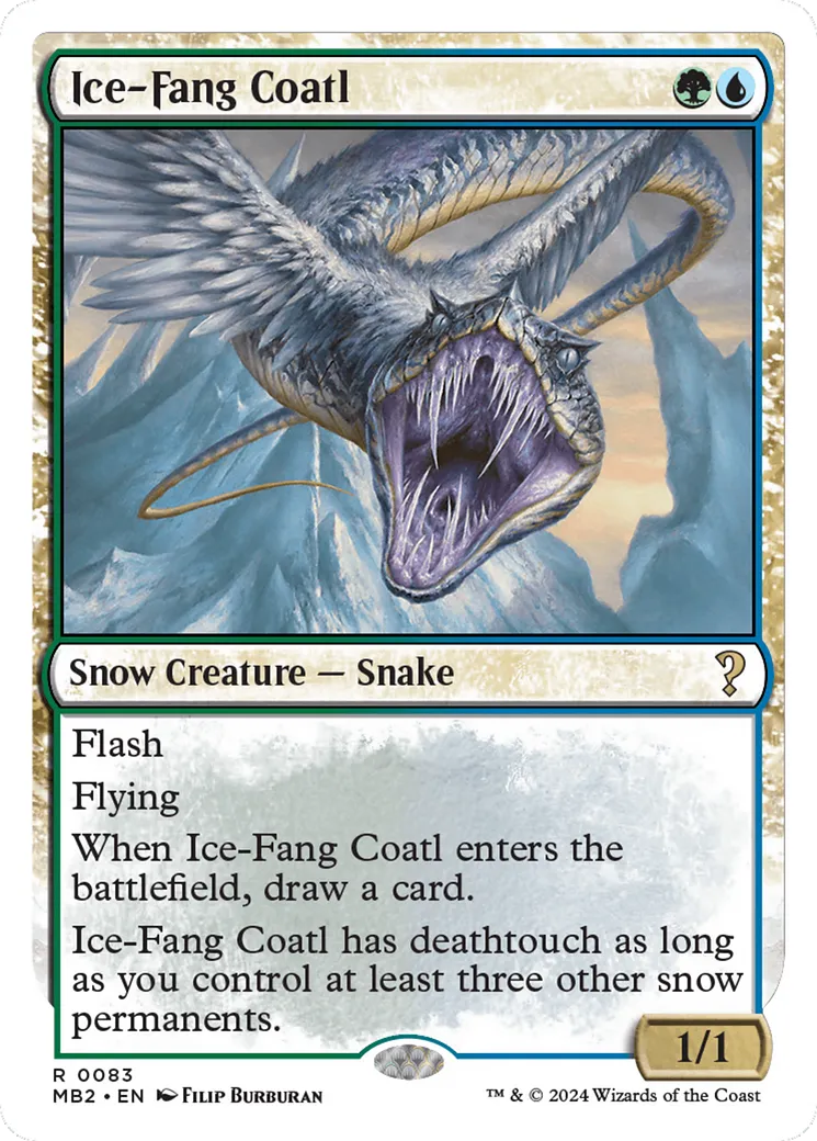 Ice-Fang Coatl — Mystery Booster 2 — Magic: The Gathering