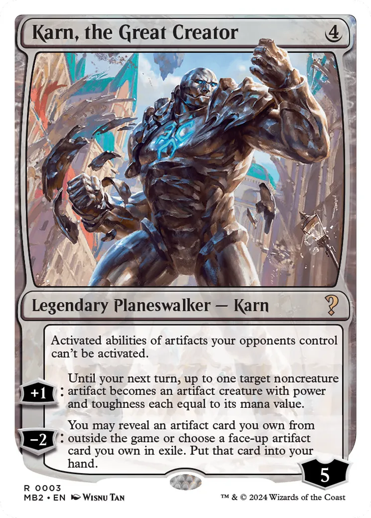 Karn, le grand créateur — Mystery Booster 2 — Magic: The Gathering