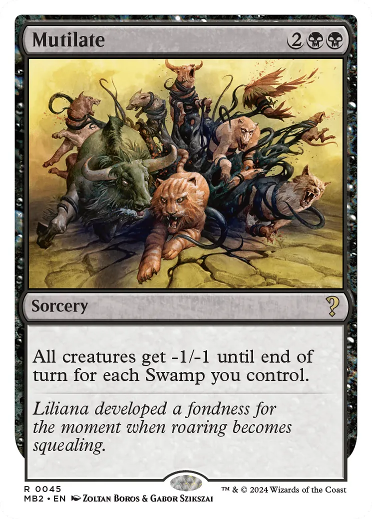 Mutilation — Mystery Booster 2 — Magic: The Gathering