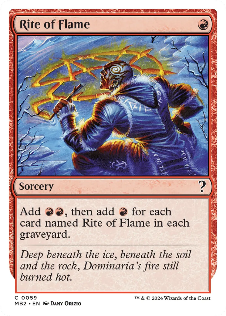 Rite de flammes — Mystery Booster 2 — Magic: The Gathering