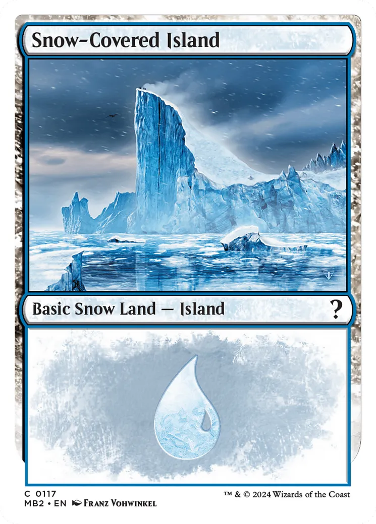 Snow-Covered Island — Mystery Booster 2 — Magic: The Gathering