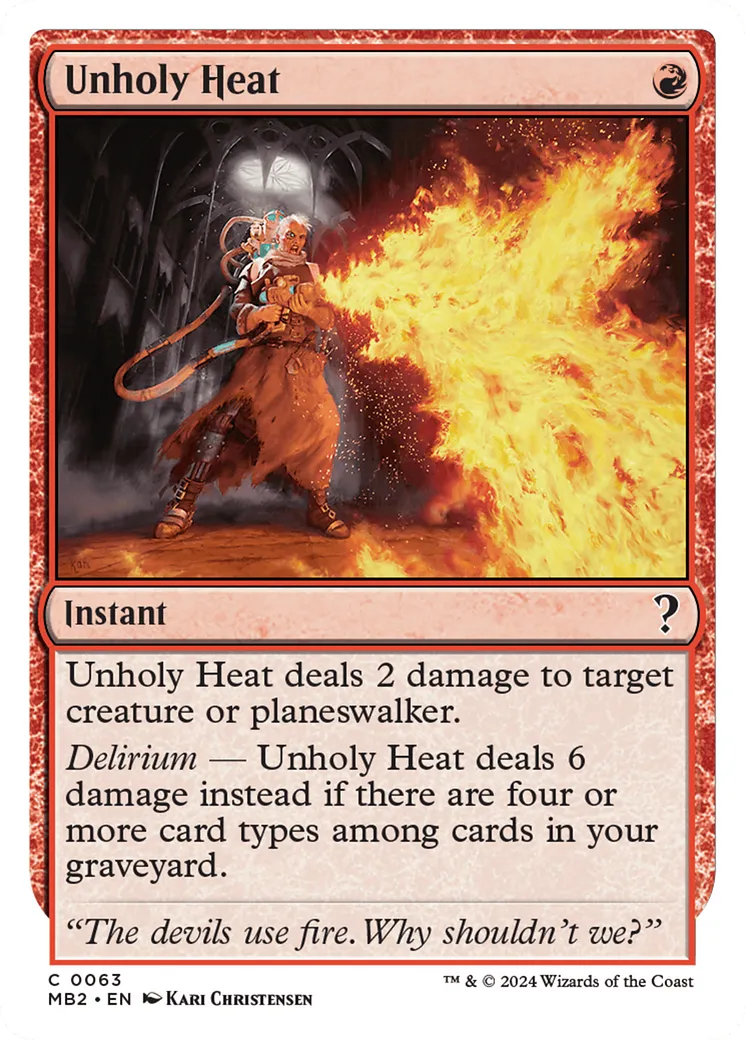 Chaleur impie — Mystery Booster 2 — Magic: The Gathering