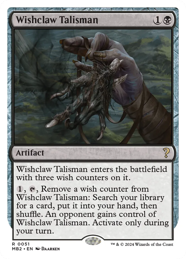 Talisman griffe de souhait — Mystery Booster 2 — Magic: The Gathering