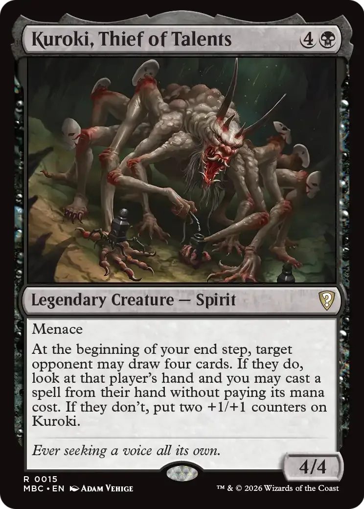 Kuroki, Thief of Talents — Mystery Booster Commander Edition — Magic: The Gathering