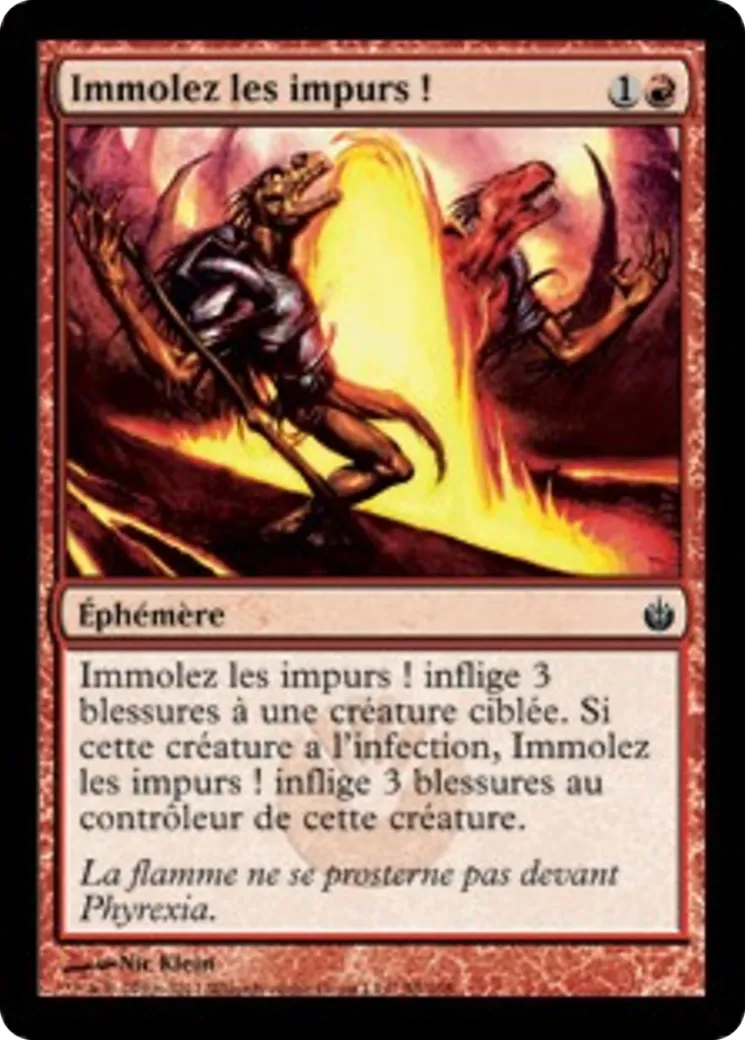 Immolez les impurs ! — Mirrodin Besieged — Magic: The Gathering