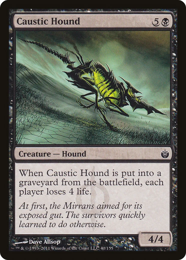 Caustic Hound — Mirrodin Besieged — Magic: The Gathering