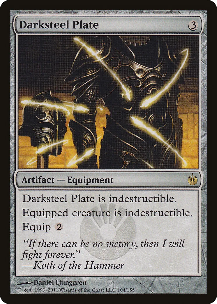 Darksteel Plate — Mirrodin Besieged — Magic: The Gathering
