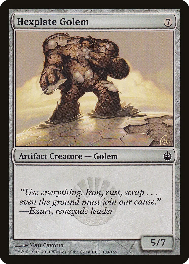 Hexplate Golem — Mirrodin Besieged — Magic: The Gathering