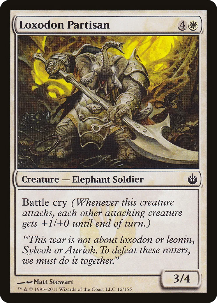 Loxodon Partisan — Mirrodin Besieged — Magic: The Gathering