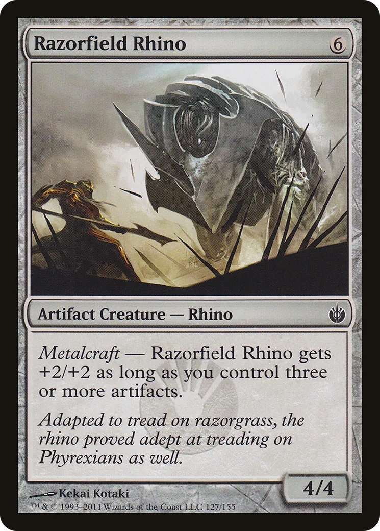 Razorfield Rhino — Mirrodin Besieged — Magic: The Gathering