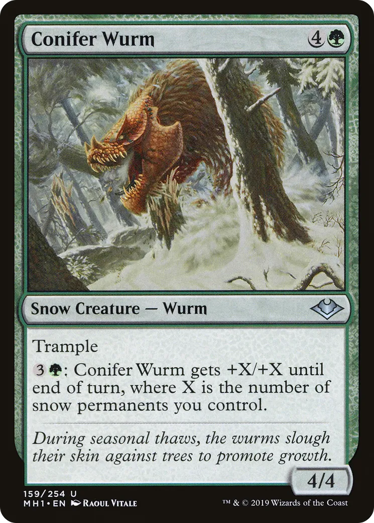 Conifer Wurm — Modern Horizons — Magic: The Gathering