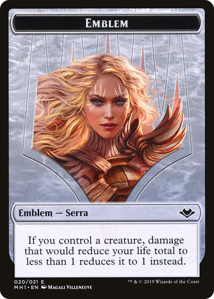Serra the Benevolent Emblem — Modern Horizons — Magic: The Gathering