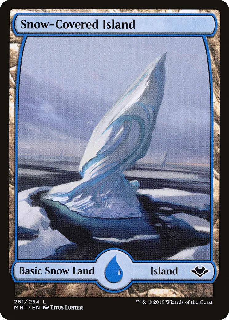 Snow-Covered Island — Modern Horizons — Magic: The Gathering