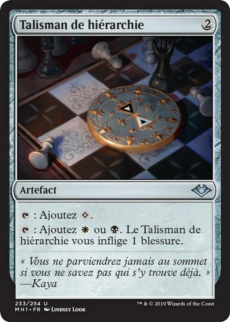 Talisman de hiérarchie — Modern Horizons — Magic: The Gathering