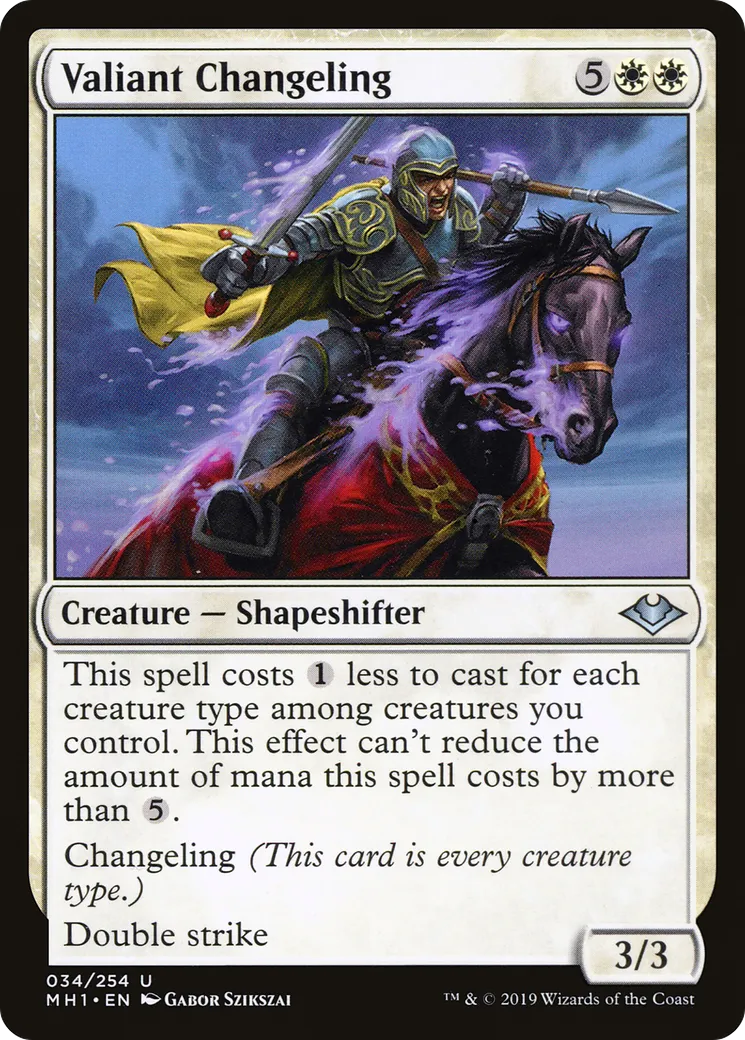 Valiant Changeling — Modern Horizons — Magic: The Gathering