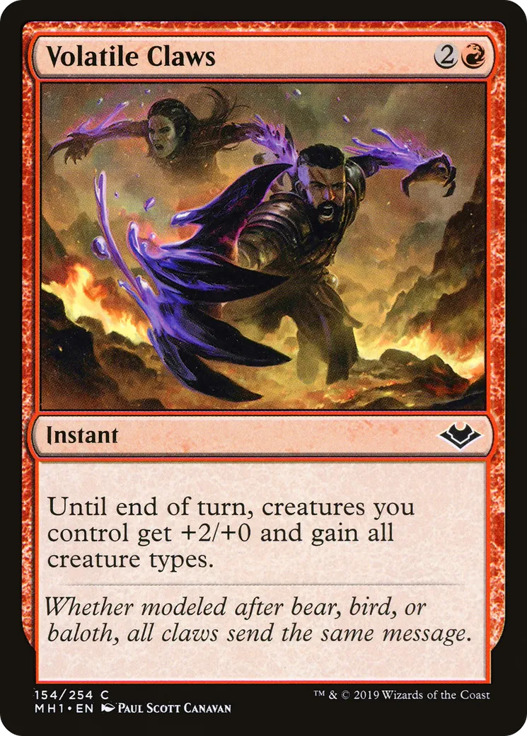 Volatile Claws — Modern Horizons — Magic: The Gathering