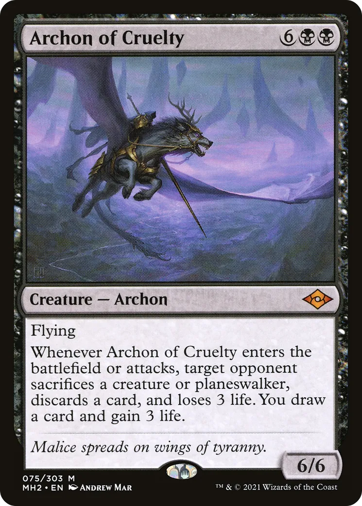 Archon of Cruelty — Modern Horizons 2 — Magic: The Gathering
